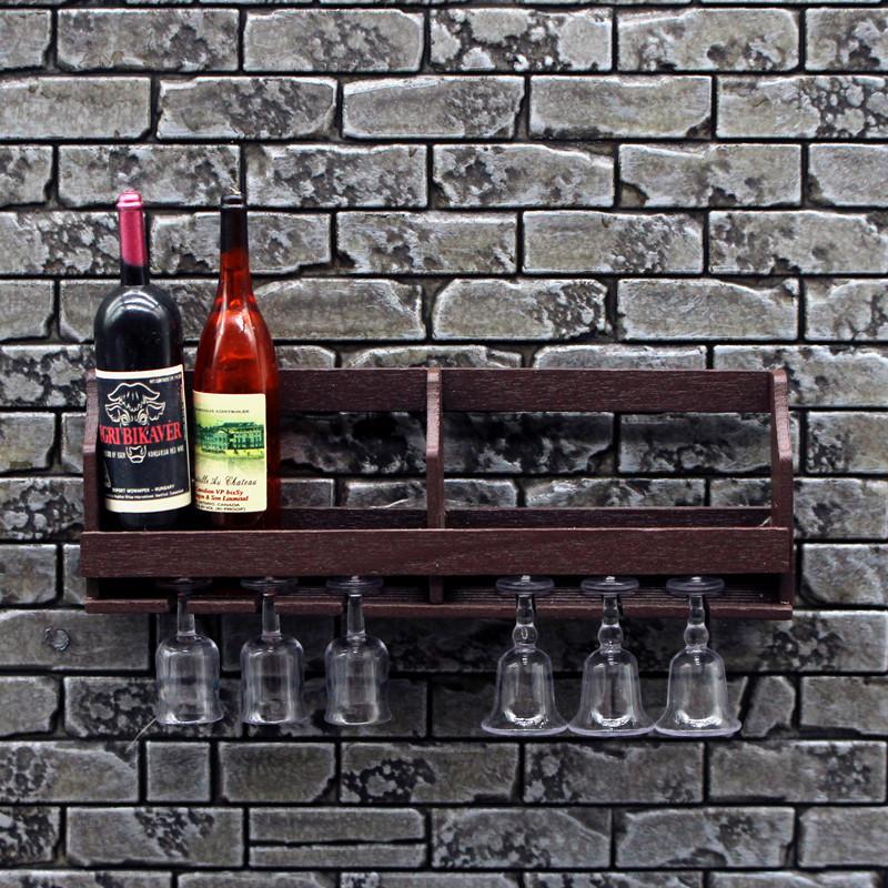 Home Bar Stand - 1Set Puppenhaus Simulation Wand Wein Tasse