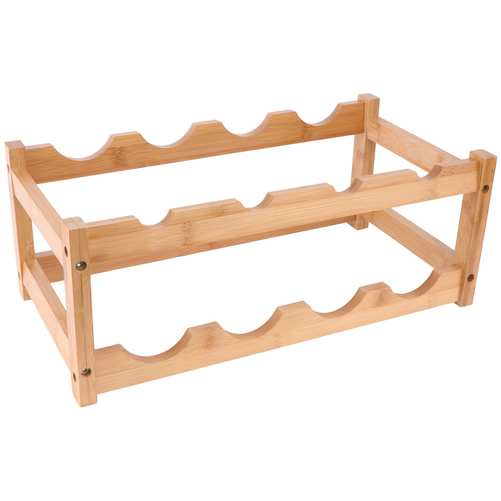 Home Bar Stand - Hölzerner Doppelschichtiger Rotwein-Ständer Flaschenhalter für Zuhause