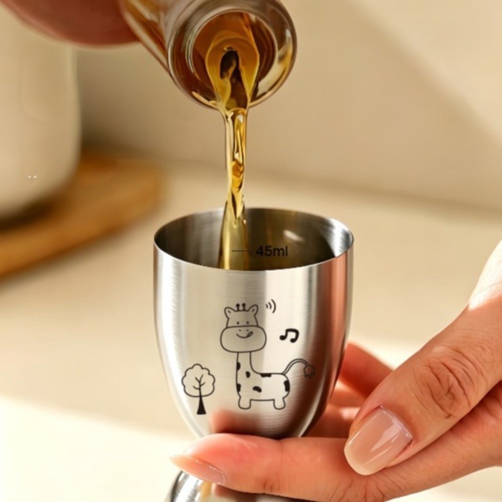 Jigger Double Sided - 30/60ML Edelstahl-Jigger mit Skala, doppelseitiger Messbecher
