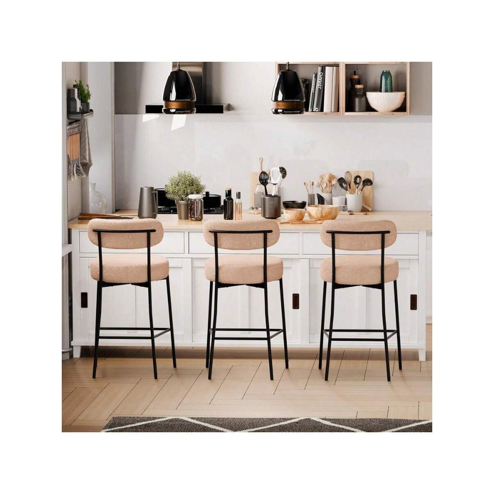 Beige Barhocker-Set mit 2 Stüh – Home Bar Stools Bewertung und Preis