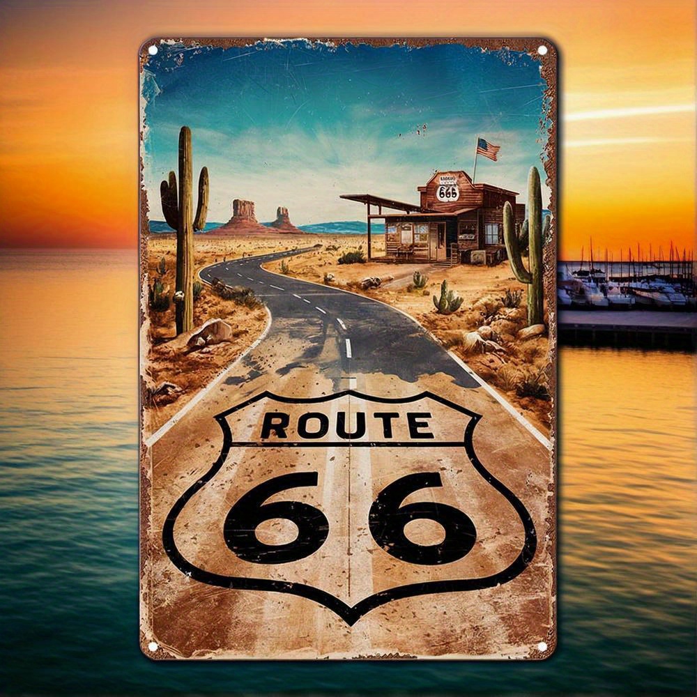 Vintage Route 66 Metallschild  – Home Bar And Kitchen Bewertung und Preis