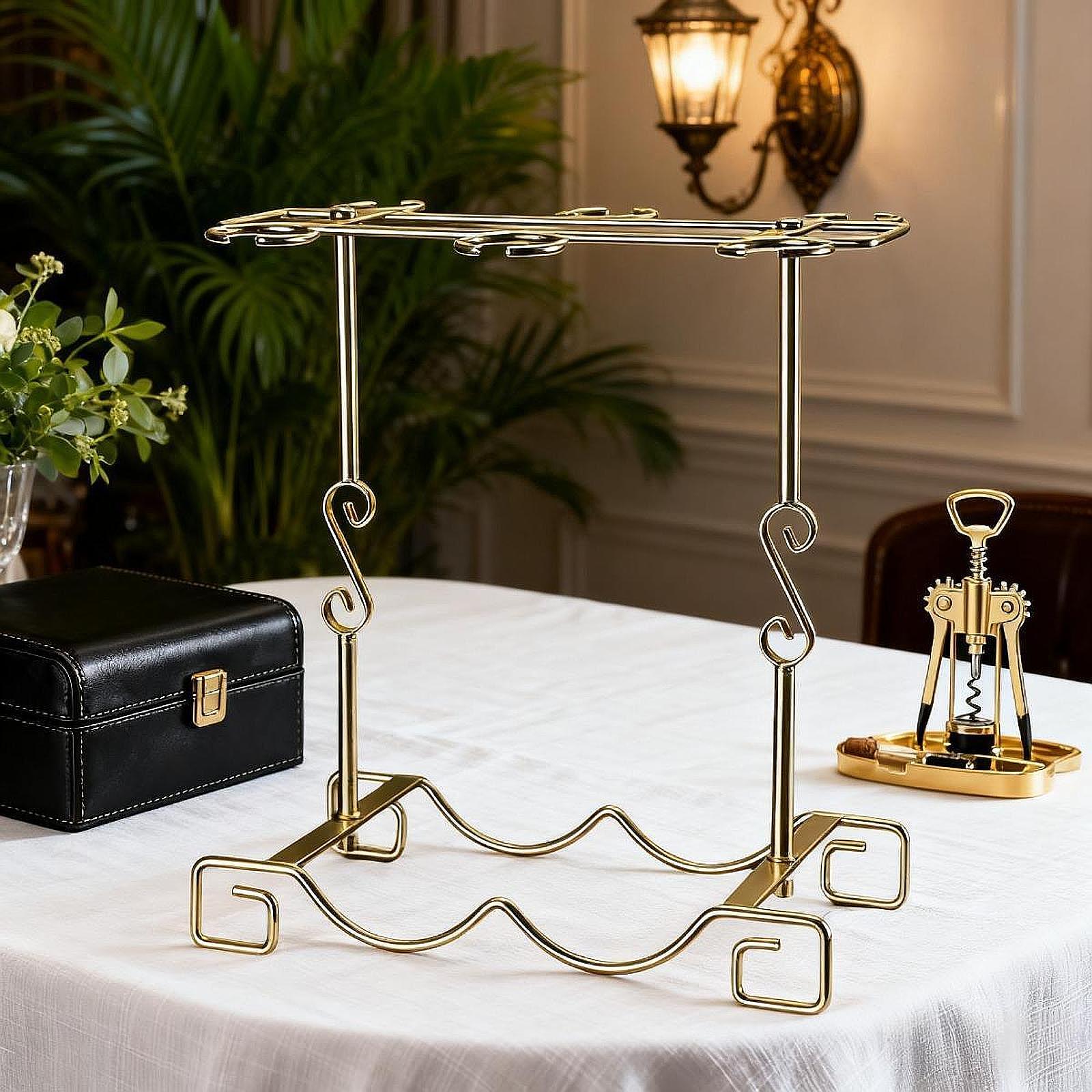 Tisch-Weinglashalter aus Eisen – Home Bar Stand Bewertung und Preis